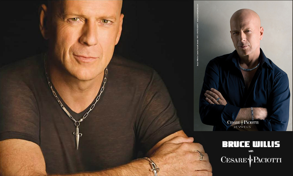 Bruce Willis with Cesare Paciotti