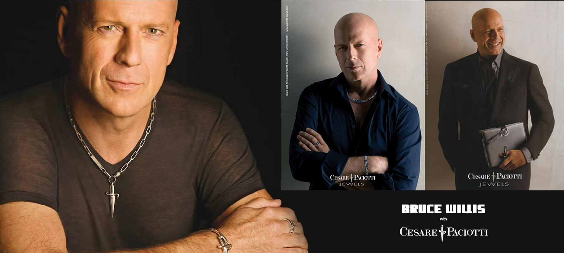 Bruce Willis with Cesare Paciotti