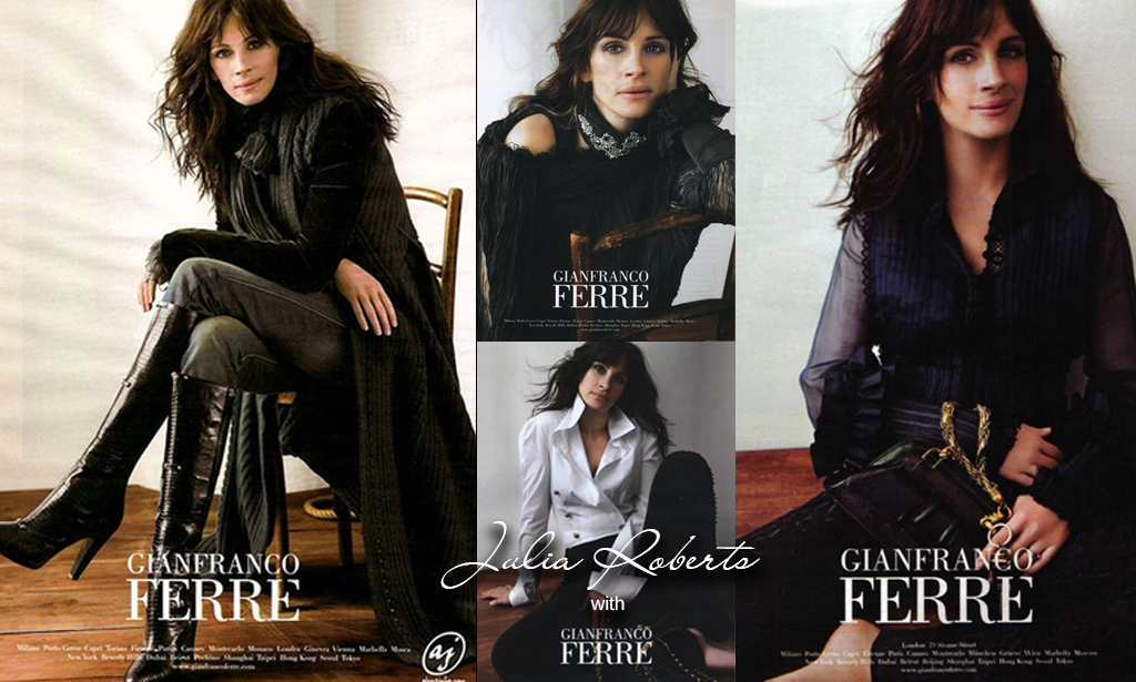 Julia Roberts with Gianfranco Ferre