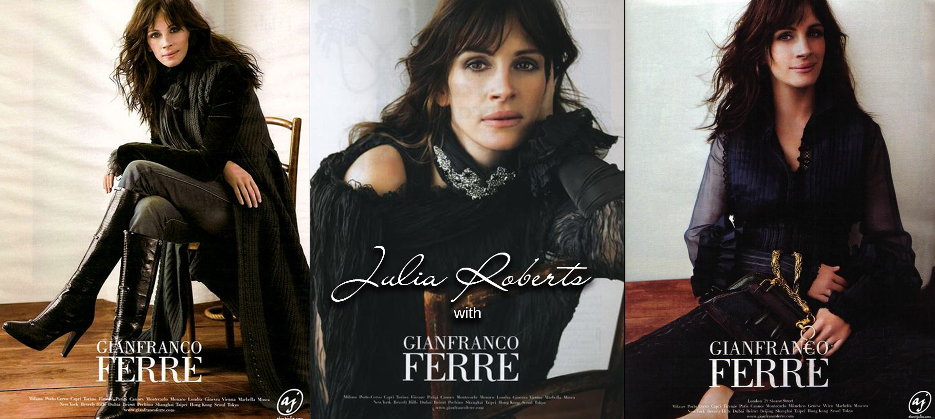 Julia Roberts with Gianfranco Ferre